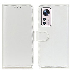 Custodia Portafoglio In Pelle Cover con Supporto M15L per Xiaomi Mi 12 5G Bianco