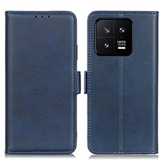 Custodia Portafoglio In Pelle Cover con Supporto M15L per Xiaomi Mi 13 5G Blu