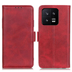 Custodia Portafoglio In Pelle Cover con Supporto M15L per Xiaomi Mi 13 5G Rosso