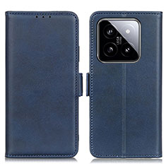 Custodia Portafoglio In Pelle Cover con Supporto M15L per Xiaomi Mi 14 5G Blu