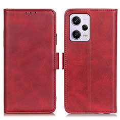 Custodia Portafoglio In Pelle Cover con Supporto M15L per Xiaomi Redmi Note 12 Pro 5G Rosso