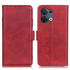 Custodia Portafoglio In Pelle Cover con Supporto M15L per Xiaomi Redmi Note 13 Pro 5G Rosso