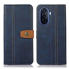 Custodia Portafoglio In Pelle Cover con Supporto M16L per Huawei Nova Y70 Blu