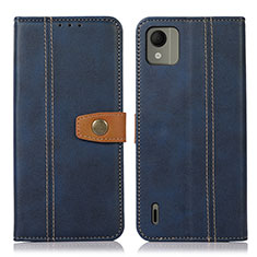 Custodia Portafoglio In Pelle Cover con Supporto M16L per Nokia C110 Blu
