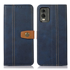 Custodia Portafoglio In Pelle Cover con Supporto M16L per Nokia C210 Blu