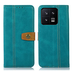 Custodia Portafoglio In Pelle Cover con Supporto M16L per Xiaomi Mi 13 5G Verde