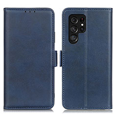 Custodia Portafoglio In Pelle Cover con Supporto M29L per Samsung Galaxy S21 Ultra 5G Blu