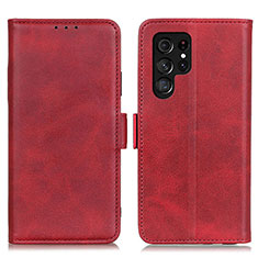 Custodia Portafoglio In Pelle Cover con Supporto M29L per Samsung Galaxy S22 Ultra 5G Rosso