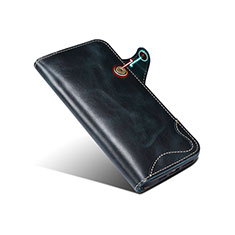 Custodia Portafoglio In Pelle Cover con Supporto MT5 per Apple iPhone 14 Pro Blu