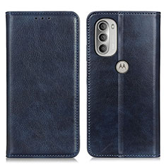 Custodia Portafoglio In Pelle Cover con Supporto N01P per Motorola Moto G51 5G Blu