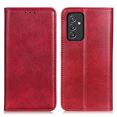 Custodia Portafoglio In Pelle Cover con Supporto N01P per Samsung Galaxy A05s Rosso