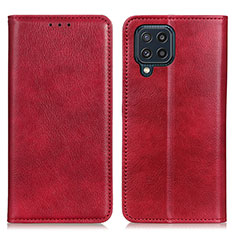 Custodia Portafoglio In Pelle Cover con Supporto N01P per Samsung Galaxy M32 4G Rosso