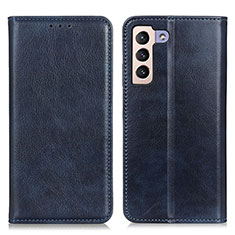 Custodia Portafoglio In Pelle Cover con Supporto N01P per Samsung Galaxy S22 5G Blu