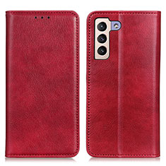 Custodia Portafoglio In Pelle Cover con Supporto N01P per Samsung Galaxy S22 Plus 5G Rosso