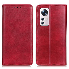 Custodia Portafoglio In Pelle Cover con Supporto N01P per Xiaomi Mi 12 Lite 5G Rosso