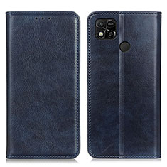 Custodia Portafoglio In Pelle Cover con Supporto N01P per Xiaomi Redmi 9 Activ Blu