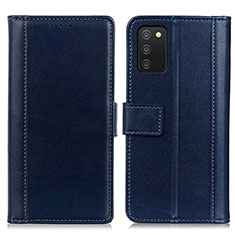 Custodia Portafoglio In Pelle Cover con Supporto N02P per Samsung Galaxy A03s Blu