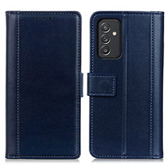 Custodia Portafoglio In Pelle Cover con Supporto N02P per Samsung Galaxy A05s Blu