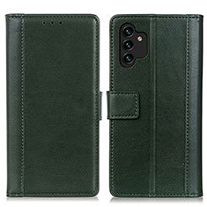 Custodia Portafoglio In Pelle Cover con Supporto N02P per Samsung Galaxy A13 4G Verde