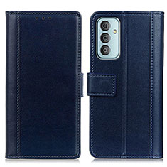 Custodia Portafoglio In Pelle Cover con Supporto N02P per Samsung Galaxy M13 4G Blu