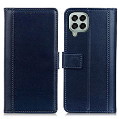 Custodia Portafoglio In Pelle Cover con Supporto N02P per Samsung Galaxy M33 5G Blu