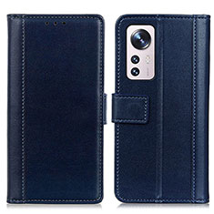 Custodia Portafoglio In Pelle Cover con Supporto N02P per Xiaomi Mi 12S 5G Blu