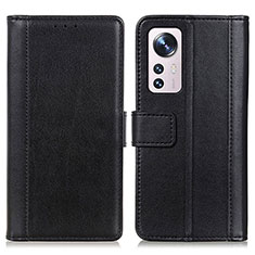 Custodia Portafoglio In Pelle Cover con Supporto N02P per Xiaomi Mi 12S 5G Nero