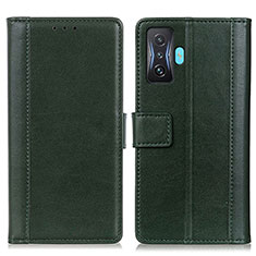 Custodia Portafoglio In Pelle Cover con Supporto N02P per Xiaomi Poco F4 GT 5G Verde