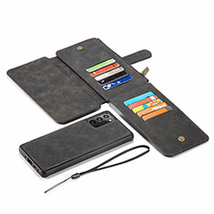 Custodia Portafoglio In Pelle Cover con Supporto N03 per Samsung Galaxy Note 20 5G Nero