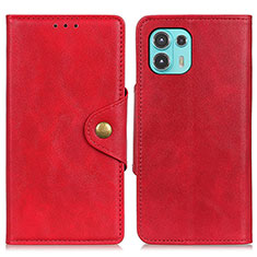 Custodia Portafoglio In Pelle Cover con Supporto N03P per Motorola Moto Edge 20 Lite 5G Rosso