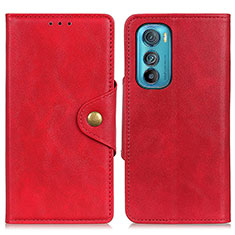 Custodia Portafoglio In Pelle Cover con Supporto N03P per Motorola Moto Edge 30 5G Rosso