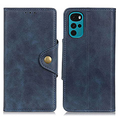 Custodia Portafoglio In Pelle Cover con Supporto N03P per Motorola Moto G22 Blu