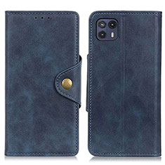 Custodia Portafoglio In Pelle Cover con Supporto N03P per Motorola Moto G50 5G Blu