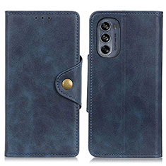 Custodia Portafoglio In Pelle Cover con Supporto N03P per Motorola Moto G62 5G Blu
