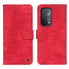 Custodia Portafoglio In Pelle Cover con Supporto N03P per OnePlus Nord N200 5G Rosso