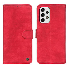 Custodia Portafoglio In Pelle Cover con Supporto N03P per Samsung Galaxy A23 5G Rosso