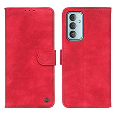 Custodia Portafoglio In Pelle Cover con Supporto N03P per Samsung Galaxy F13 4G Rosso