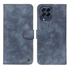 Custodia Portafoglio In Pelle Cover con Supporto N03P per Samsung Galaxy M53 5G Blu