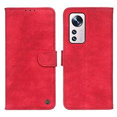 Custodia Portafoglio In Pelle Cover con Supporto N03P per Xiaomi Mi 12 Lite 5G Rosso