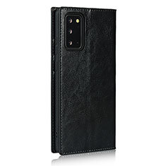 Custodia Portafoglio In Pelle Cover con Supporto N04 per Samsung Galaxy Note 20 5G Nero