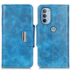 Custodia Portafoglio In Pelle Cover con Supporto N04P per Motorola Moto G31 Cielo Blu