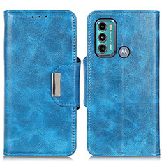 Custodia Portafoglio In Pelle Cover con Supporto N04P per Motorola Moto G40 Fusion Cielo Blu