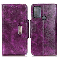 Custodia Portafoglio In Pelle Cover con Supporto N04P per Motorola Moto G50 Viola