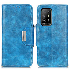 Custodia Portafoglio In Pelle Cover con Supporto N04P per Oppo A94 5G Cielo Blu