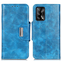 Custodia Portafoglio In Pelle Cover con Supporto N04P per Oppo A95 4G Cielo Blu