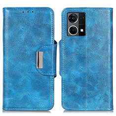 Custodia Portafoglio In Pelle Cover con Supporto N04P per Oppo F21 Pro 4G Cielo Blu
