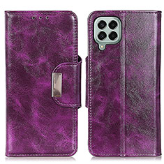 Custodia Portafoglio In Pelle Cover con Supporto N04P per Samsung Galaxy M33 5G Viola