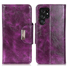 Custodia Portafoglio In Pelle Cover con Supporto N04P per Samsung Galaxy S21 Ultra 5G Viola