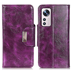 Custodia Portafoglio In Pelle Cover con Supporto N04P per Xiaomi Mi 12 Lite 5G Viola