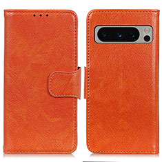 Custodia Portafoglio In Pelle Cover con Supporto N05P per Google Pixel 8 Pro 5G Arancione